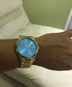 Michael Kors MK3265 Women's Slim Runway Gold-Tone Stainless Steel Bracelet Watch 21 71uTPBakDL