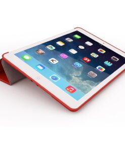 Alternative view of KHOMO iPad Air 2 Case - Dual Series - Ultra Slim Cover with Auto Sleep Wake Feature for Apple iPad Air 2nd Generation Tablet, Red (ip-air-2-red-2)