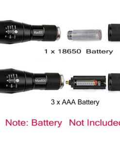 2 Pack LED Tactical Flashlight Water Resistant Military Grade 2000 Lumens 5 Modes Zoom Function Ultra Bright Torch 2 pack 28 71uW1JSNBbL