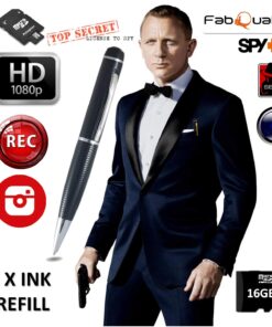 fabquality 1080P Spy Hidden Camera 2023 Pen No WiFi Indoor Home Security Camera Outdoor Mini Body Video Camera Includes 16GB SD Card + 5 Inks + SD Card Reader + USB Reader Small Compact 20 71uWB0GysL