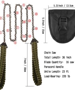 Alternative view of Pocket Chainsaw with Paracord Handle 36 Inches 16 Teeth Long Chain Hand Saw Fast Wood & Tree Cutting Emergency Survival Gear Best for Camping Backpacking Hiking Hunting.