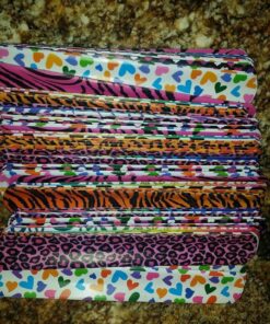 Super Z Outlet Slap On Plastic Vinyl Retro Bracelets with Colorful Hearts & Animal Print Design Patterns for Children, Toy Party Favors (72 Pack) 31 71uXXv9utcL 1