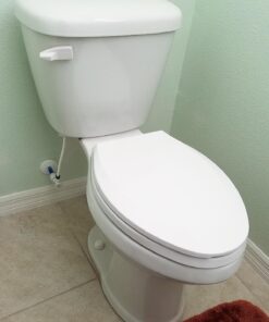 WSSROGY Elongated Toilet Seat with Lid, Quiet Close, Fits Standard Elongated or Oblong Toilets, Slow Close Seat and Cover, Oval, White 35 71uXol9K4nL