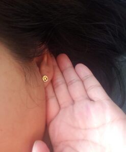 Sterling Silver Peace Sign Stud Earrings 6MM Peace 23 71uZ3ZJHm5L