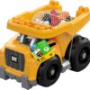 MEGA Bloks Cat Fisher-Price Toddler Blocks Building Toy, Large Dump Truck with 25 Pieces, 1 Figure, Yellow, Gift Ideas for Kids