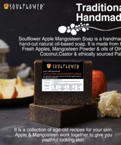 Soulflower Mangosteen Handmade Bar Soap Enriched with Apple & Premium Essential Oils for Skin Exfoliation - Natural, Vegan, Organic, Paraben & SLS Free, Pack of 2-5.3 Oz Each 13 71uathNfF2L 1