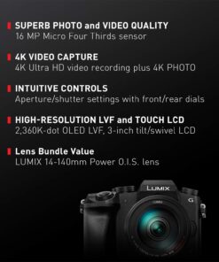 Panasonic LUMIX G7 4K Mirrorless Camera, with 14-140mm Power O.I.S. Lens, 16 Megapixels, 3 Inch Touch LCD, DMC-G7HK (USA BLACK) 25 71ub3WqqksL