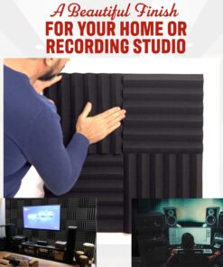 A2S 24 Pack 2-Inch Acoustic Panels w/Adhesive Stickers - Fireproof - SGS Certified - Sound Proof Foam Panels - Non Toxic - Top Quality - Ideal for Home & Studio Sound Deadening - High Density Black 24 pack 35 71ubaLmjCPL