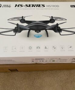 Holy Stone HS110D FPV RC Drone with 1080P HD Camera Live Video 120°Wide-Angle WiFi Quadcopter with Gravity Sensor, Voice & Gesture Control, Altitude Hold, Headless Mode, 3D Flip RTF 2 Batteries 81 71ubp4rWRL