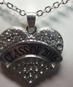 Inspired Silver - Silver Pave Heart Charm 18 Inch Necklace with Cubic Zirconia Jewelry Class Of 2016 30 71ucHYMFML