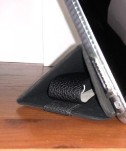 Fintie Pencil Holder with USB Adapter Pocket for Apple Pencil (USB-C) & Apple Pencil (1st / 2nd Generation), Premium Elastic Vegan Leather Sleeve Pouch Compatible with iPad Case, Black 75 71uccwNJSYL