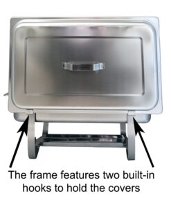 TigerChef Chaffing Dishes Stainless Steel - Food Warmer - Chafing Dish Buffet Set - 2 Chafer and Buffet Warmer Sets with Half-Size Pans and Cool-Touch Plastic Handle Full Size with 1/2 Inserts 8 71ucidIA5XL 1