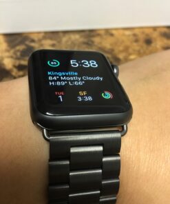 Simpeak Business Metal Band Compatible with Apple Watch Series 9 8 7 (45mm) Series 6 SE 5 4 (44mm) Series 3 2 1 (42mm) Women Men Solid Stainless Steel Band Strap Replacement for iWatch 45mm 44mm 42mm 37 71udSspC9fL