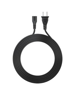 Pwr Extra Long 12Ft 2 Prong Polarized-Power-Cord for Vizio-LED-TV Smart HDTV D-E-M-Series Bose Companion Multimedia Speaker System Cable Box Router Modem Arris Sharp Sanyo Insignia NS-HW303 Sound Bar 12 71udavroi2L