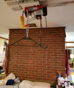 Happybuy 440 lbs Lift Electric Hoist, 110V Electric Winch with Zinc-Plated Steel Wire, 39.4 ft Lifting Garage Lift Hoist with 14ft Remote Control for Garage, Factories, Warehouses,Verandahs 440LBS 31 71ueE U47iL