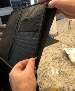 EXLIFBAG File Organizer, Fireproof File Box with Lids, Important Document Organizer Box with Lock, Portable File Folder Organizer with Handle Black 1 Layer 81 71ueEjoGzEL