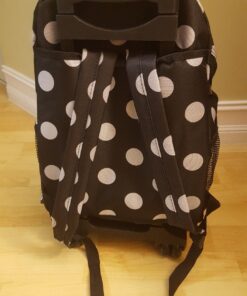 Rockland Double Handle Rolling Backpack, Black Dot, 17-Inch 34 71uevoNoo5L