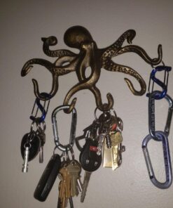 Zeckos Swimming Octopus Antique Bronze Finish Decorative Wall Hook 24 71ufAkrICtL