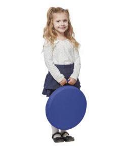 ECR4Kids SoftZone Floor Cushions, Round, Flexible Seating, Blue, 6-Piece 22 71ufihwAnL