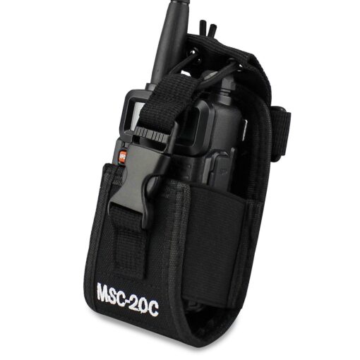 abcGoodefg 3 in1 Radio Holder Holster Case Pouch Bag for GPS Kenwood Motorola baofeng UV5R UV82 UV5RA 888S Retevis H777 Two Way Radio Walkie Talkie MSC 20C (1Pack) 1Pack