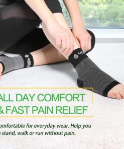 Plantar Fasciitis Foot Pain Relief & Recovery Kit-Compression Foot Sleeves, Heel Cups, Cushioned Arch Supports, Gel Inserts & Spiky Massage Ball-Fast Pain Relief for Heel & Arch (1 PAIR SOCKS KIT, L-XL) 1 PAIR SOCKS KIT 12 71ugzgjlQpL