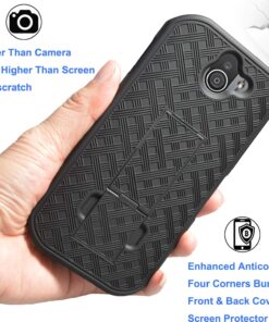 Kyocera DuraForce Pro 2 Case, Ailiber E6910 Holster with Screen Protector, Swivel Belt Clip, Kickstand Holder, Shock Proof Pouch Slim Shell Slide Cover for Verizon Kyocera Dura Force Pro2 - Black 8 71uhHyVkMSL