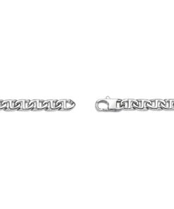 Alternative view of Lavari Jewelers Stainless Steel Mariner Link Necklace for Men 22 Inch Chain Lobster Claw 10 mm