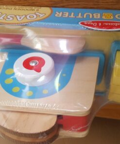 Melissa & Doug Bread and Butter Toaster Set (9 pcs) - Wooden Play Food and Kitchen Accessories 23 71uhtW UK6L