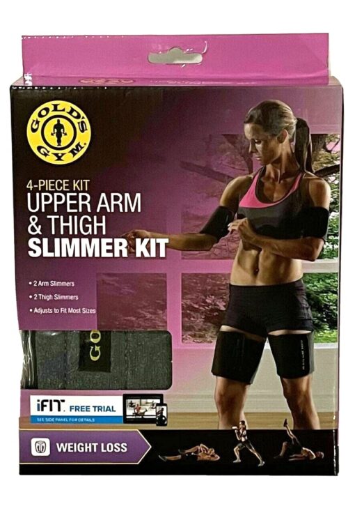 Gold's Gym Upper Arm & Thigh Slimmer Kit (4-piece Kit) "Adjusts to Fit Most Sizes" - Lose Excess Water Weight Fast & Easy