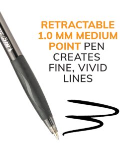 BIC Glide Retractable Ball Pen, Medium Point (1.0 mm), Blue, Comfortable Rubber Grip for Smooth Writing, 12-Count 12 Count (Pack of 1) 13 71ujUMT2rVL