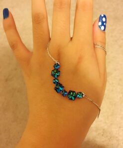 PLATO H Crystal Cube Curved Bar Necklace for Women with Gift Box Unique Dainty Jewelry Anniversary Mother's Day Gifts Blue 31 71ujbt2iDKL