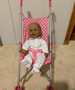 Precious Toys Baby Doll Stroller, Pink & White Polka Dots Baby Stroller for Dolls, Foldable Toy Baby Stroller, Toy Stroller for Baby Dolls, Doll Strollers for Girls 2 Years Old and Older, Toddlers 19 71ulXjybn1L