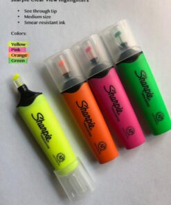 SHARPIE Clear View Highlighters, Chisel Tip, Assorted Colors, 4 Count 4 Count Assorted 18 71uloW3 6PL