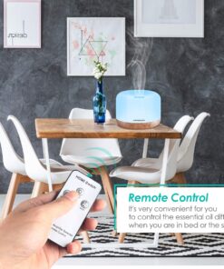 URPOWER 500ml Aromatherapy Essential Oil Diffuser Humidifier Room Decor Lighting with 4 Timer Settings, 7 LED Color Changing Lamp and Waterless Auto Shut-Off A-yellow 19 71um1vek5DL