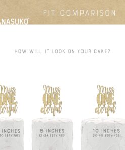 NANASUKO 1st Birthday Cake Topper - Miss Onederful - Double Sided Gold Glitter - Premium Quality Made in USA 14 71umV0ip2NL