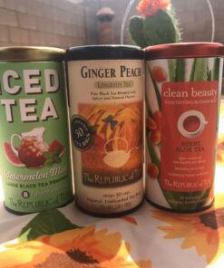 The Republic of Tea Ginger Peach Black Tea, Caffeinated, 50 Count 29 71umYnZf5FL