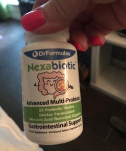 DrFormulas' Best Probiotics for Women & Men | Nexabiotic Multi Probiotic with Saccharomyces Boulardii, Lactobacillus Acidophilus, B. infantis, Prebiotic 60 Count Capsules (Not Pearls) Unflavored for Men and Women 60 Count (Pack of 1) 41 71unb0qKTlL