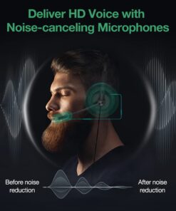 Yealink Phone Headsets for Office Phones YHS34 Lite QD to RJ9 Wired Headset Compatible with Poly Snom Grandstream Phones Desk Landline Headset with Microphone -Mono/72g/2.1m Cable Foamy Ear Cushions - Mono Compatible with Yealink|Poly|SNOM|Grandstream 15 71uoAQvbC7L