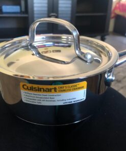 Cuisinart 1 Quart Saucepan w/Cover, Chef's Classic Stainless Steel Cookware Collection, 719-14 34 71uoBBlewEL