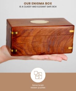 Bits and Pieces - Secret Enigma Puzzle Box - Camouflage Your Cash Money Holder - Brain Teaser - Wooden Secret Compartment Brain Game Enigma Secret Box 16 71uoMkHqdtL