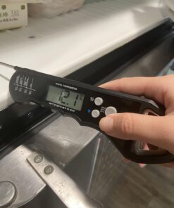 Waterproof Instant Read Digital Meat Thermometer for Cooking and Grilling, Food Thermometer with Backlight, Magnet, Calibration, and Foldable Probe, Bottle Cap Opener for Kitchen Gadgets, BBQ, Grill 32 71uoujYoHBL