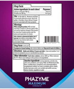Phazyme Maximum Strength Gas & Acid Relief, Works Fast, Cherry Flavor, 24 Chews (Packaging May Vary) 15 71upDNn1ZL