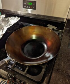 JOYCE CHEN Professional Series 14-Inch Carbon Steel Wok with Phenolic Handles 14 - inch Flat Bottom Wok 40 71upQiwZPqL