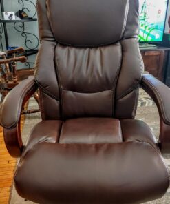 La-Z-Boy Delano Big & Tall Executive Office Chair, High Back Ergonomic Lumbar Support, Bonded Leather, Brown 61 71upmpaj89L 1