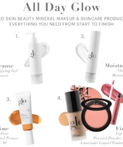 Glo Skin Beauty Luminous Liquid Mineral Foundation Makeup with SPF 18 (Naturelle) - Improves Uneven Skin Tone, Smooths & Corrects Imperfections, Sheer to Medium Coverage, Dewy Finish Naturelle 15 71upmrePLL