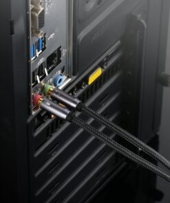 Headset Splitter Cable, DUKABEL Gold-Plated & Strong Braided Y Splitter Audio Cable Separate Microphone Headphone Port Gaming Headset Splitter PC Earphone Adapter VoIP Phone -TopSeries (12inch / 30cm) 12 in/30 cm 22 71urUIhj43L 1