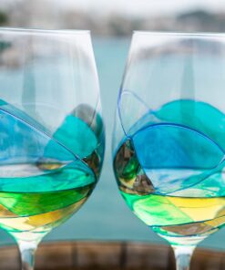Antoni Barcelona Large Wine Glasses (29 Oz) – EXCLUSIVE BOX - Handblown & Handmade, Painted Red Wine Glass, Gifts for Women, Birthdays, Anniversaries, and Weddings (Blue,2 unit) Exclusive Box Blue 2 14 71urvrw64hS 1