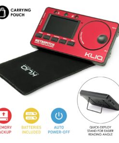 KLIQ MetroPitch - Metronome Tuner for All Instruments - with Guitar, Bass, Violin, Ukulele, and Chromatic Tuning Modes (MetroPitch, Red) 18 71usDh8I2FL