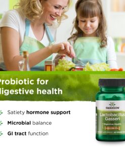 Swanson Lactobacillus Gasseri - Probiotic Supplement Supporting Digestive Health with 3 Billion CFU - Design-Release Satiety & Fat Metabolism Support - (60 Veggie Capsules) 1 16 71usQNm4wiL