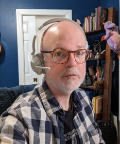 Bluetooth Headset, Wireless Headphones with Microphone Noise Canceling & USB Dongle, Wireless Headset with Mic Mute & Charging Base for PC/Phones/Zoom/Skype/MS Teams/Google Meet Work Headset Light Brown 35 71usWpvmxWL